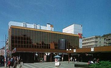 Tesco building and metro station Národní třída