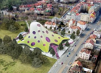 Design of the National Library building in Prague
