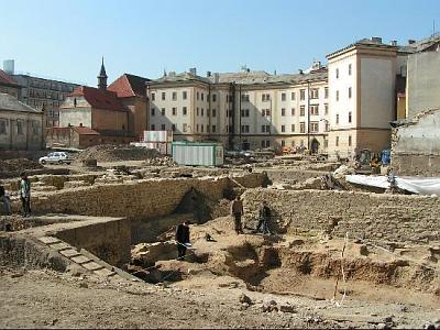 The archeological research on Namesti Republiky square, photo: Petr Turyna