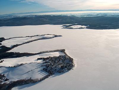 Lipno in winter, photo: www.skyfly.cz