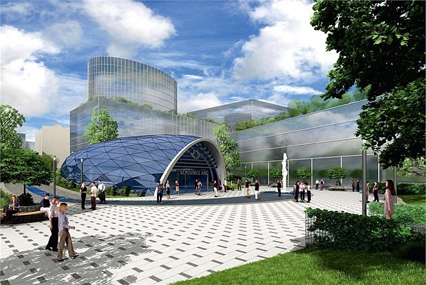 Visualisierung der Station Nemocnice Krč (Linie D). Foto: Archiv Metroprojekt Visualisierung der Station Nemocnice Krč (Linie D). Foto: Archiv Metroprojekt