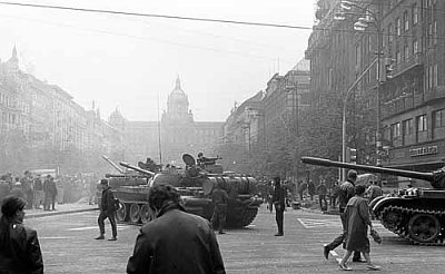 Вацлавская площадь, 21 августа 1968 г. (Фото: Архив Павела Махачека)
