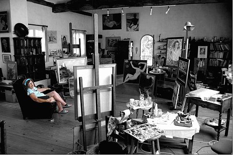 Zita Landy dans son atelier, photo: Jacques Renoir