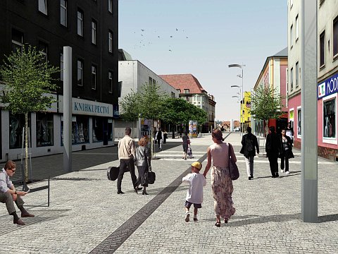 Entwurf der neuen Fußgängerzone 