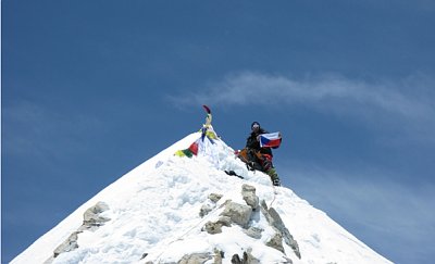Radek Jaroš au sommet du Makalu, photo: www.radekjaros.cz
