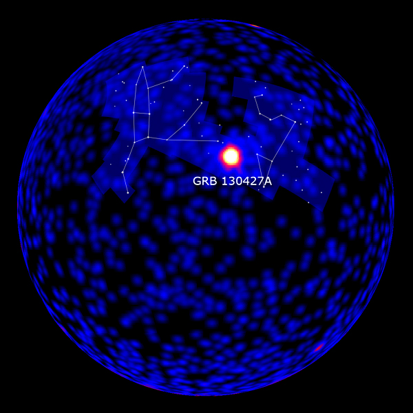 Gamma-ray burst GRB 130427A, photo: NASA Gamma-ray burst GRB 130427A, photo: NASA
