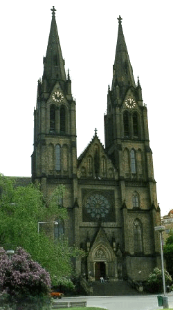 St. Ludmila-Kirche auf dem Friedensplatz in Prag-Vinohrady