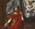 Painting of St Wenceslas’s fratricide from St Peter’s Basilica in Rome, Stará Boleslav, St Wenceslas’s Basilica