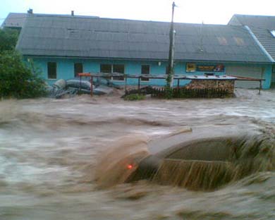Flash Flood in Moravia Photo from CTK