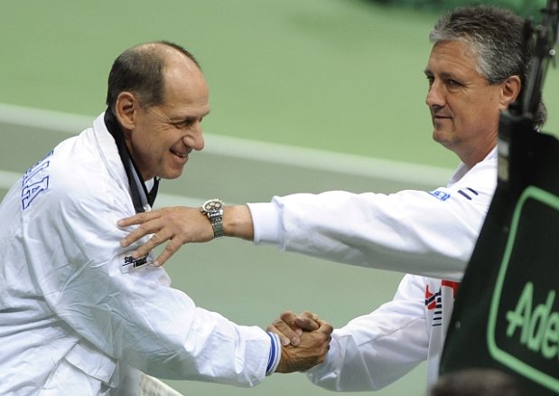 Corrado Barazzutti (vlevo) a Jaroslav Navrátil, foto: ČTK