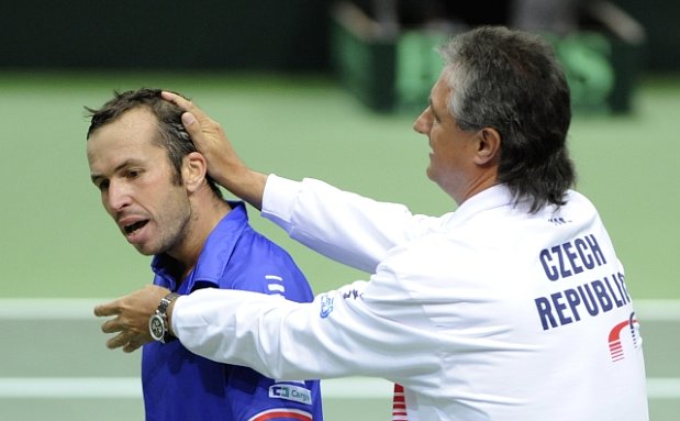 Radek Štěpánek y Jaroslav Navrátil, foto: ČTK