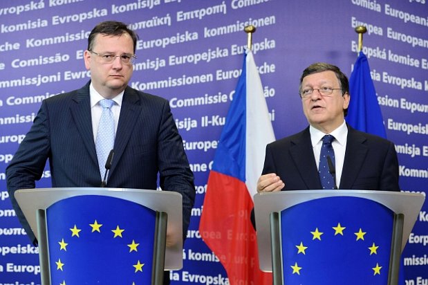 Petr Nečas y José Manuel Barroso, foto: ČTK