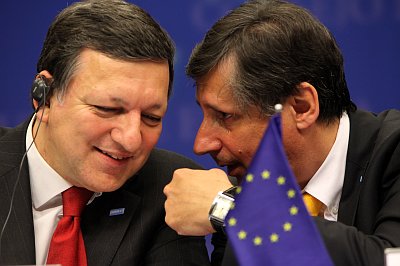 José Manuel Barroso, Jan Fischer (right), photo: www.eu2009.cz