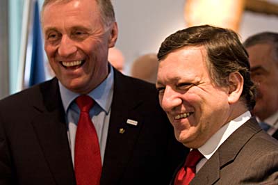 Mirek Topolánek et José Manuel Barroso, photo: eu2009.cz