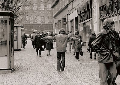 Jiří Kovanda - Wenceslas square Prague 1976
