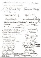 Podpisy na deklaraci české šlechty ze 17. září 1938