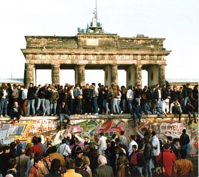 The Berlin Wall in 1989