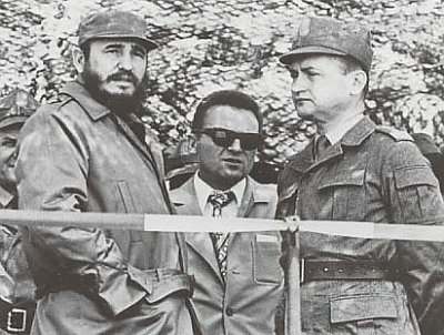 Фидель Кастро и Войцех Ярузельский (справа), 1972 г.