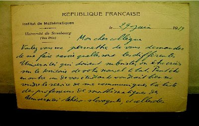 Lettre de Fréchet à Hostinský du 29 juin 1919