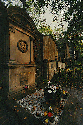 K.H.Borovsky is buried in Prague's Olsany Cemetery
