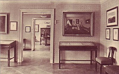 Interior of museum at Schubert's birthplace, Vienna, 1914