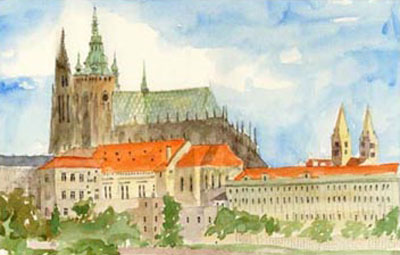 Prague Between History and Dreams - illustrated by Barbara Froula