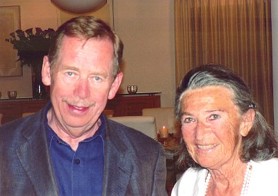 Hana Greenfield with Vaclav Havel