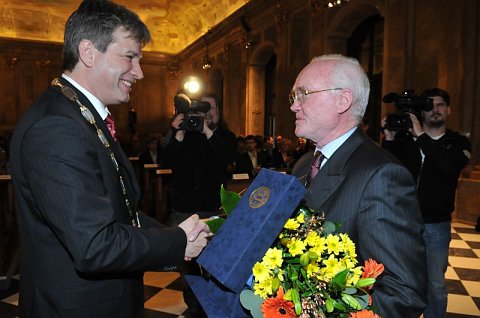 Roman Onderka, maire de Brno, et Edmond Hervé