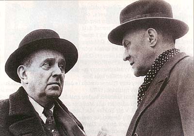 Jan Masaryk (à droite) et  Hubert Ripka
