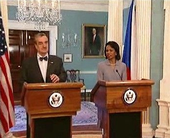 Karel Schwarzenberg et Condoleezza Rice, photo: CT24