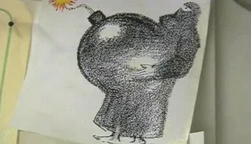 Eine der Mohammed-Karikaturen von Kurt Westergaard (Foto: www.ct24.cz)