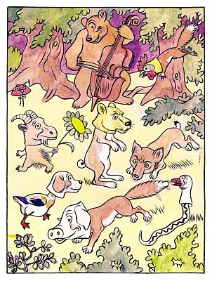 Josef Lada: Der Fasching im Wald