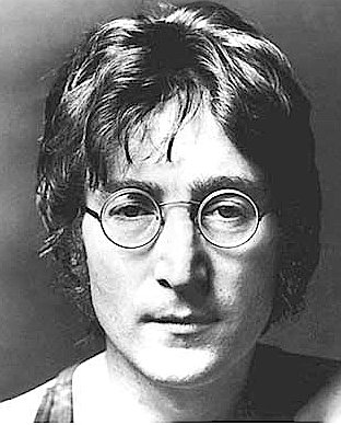John Lennon with his famous glasses