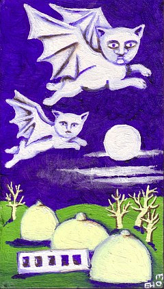 Eva Hauserová - 'Flight of the bat-cats over the power station'