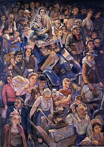 Imro Weiner-Kráľ, Juin 1940 - l'exode près de la porte d'Orléans, 1941