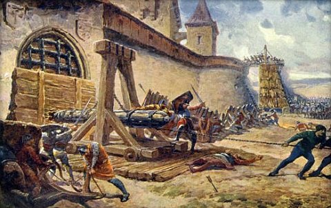 Adolf Liebscher, 'Les Taborites abattent la ville de Prachatice'