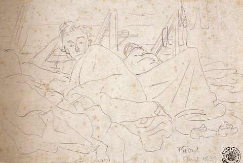 Zdeněk Přibyl, Dans le camp de concentration à Gurs, 1939