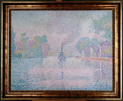 Paul Signac, 'Steamboat on the Seine'