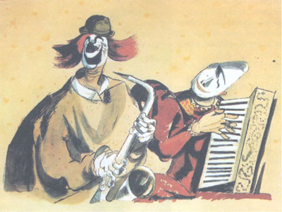 Debujo de František Tichý: Payasos Fratellini