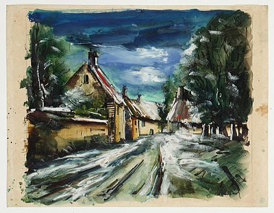 Maurice de Vlaminck, 'Way through the french village'