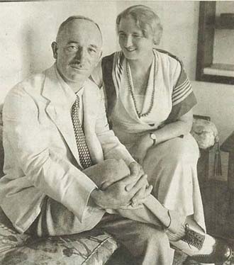 Edvard Beneš avec son épouse Hana