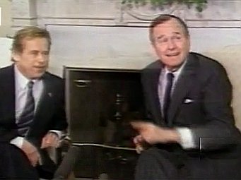 Václav Havel avec George Bush