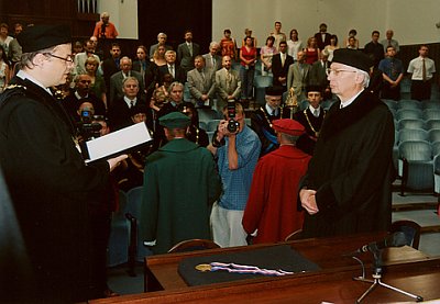 Jean-Marie Lehn a obtenu le doctorat honoris causa en 2005, photo: www.muni.cz