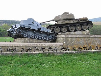 Uno de los monumentos de Dukla en Eslovakia