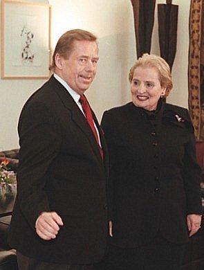 albright madeleine prague former secretary born vaclav havel radio 70th celebrates state cz