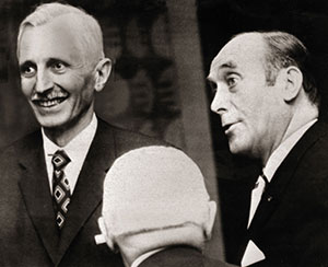 Walter Becher (links)