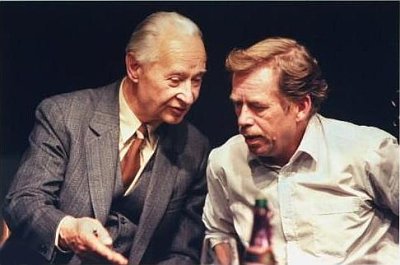 Alexander Dubček (links) und Václav Havel