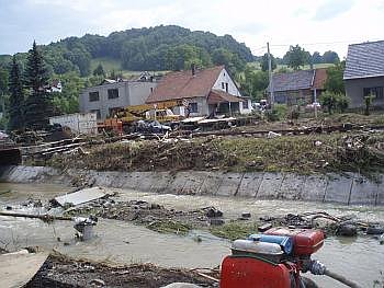 Bludovice po letošní povodni, foto: ADRA