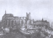 Эмаузский монастырь после бомбардировки