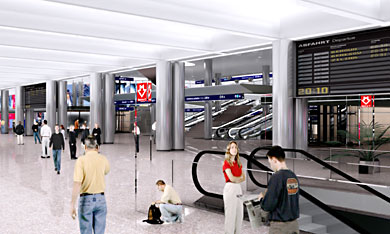 Projet de reconstruction de la Gare centrale. Photo: Grandi Stazioni